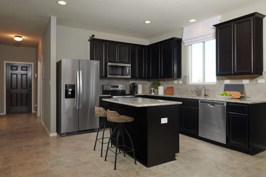 Furnished interior in a model home at Elley Crossing in New Braunfels (Image 19).