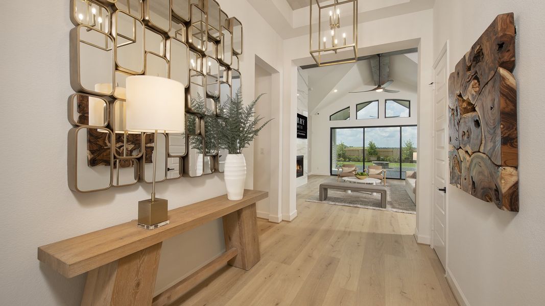 Furnished interior in a model home at Briarley 70' in Montgomery (Image 4). Furnished interior in a model home at Briarley 70' in Montgomery (Image 4).