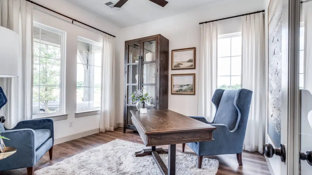 Furnished interior in a model home at Watson Branch in Mansfield (Image 9).