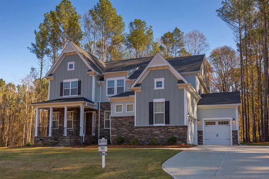 Front exterior of a home in the Sauls Landing community, located in Zebulon, NC (Image 16). Front exterior of a home in the Sauls Landing community, located in Zebulon, NC (Image 16).