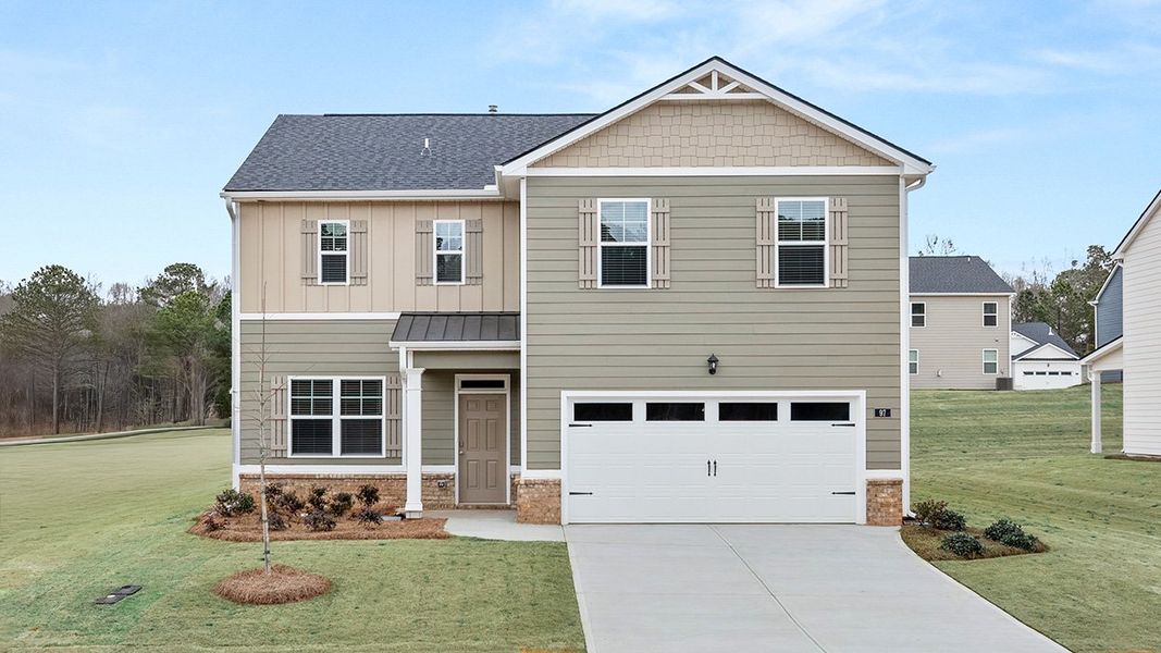 Front exterior of a home in the Locust Grove Station - Cedar Ridge community, located in Locust Grove, GA (Image 14).