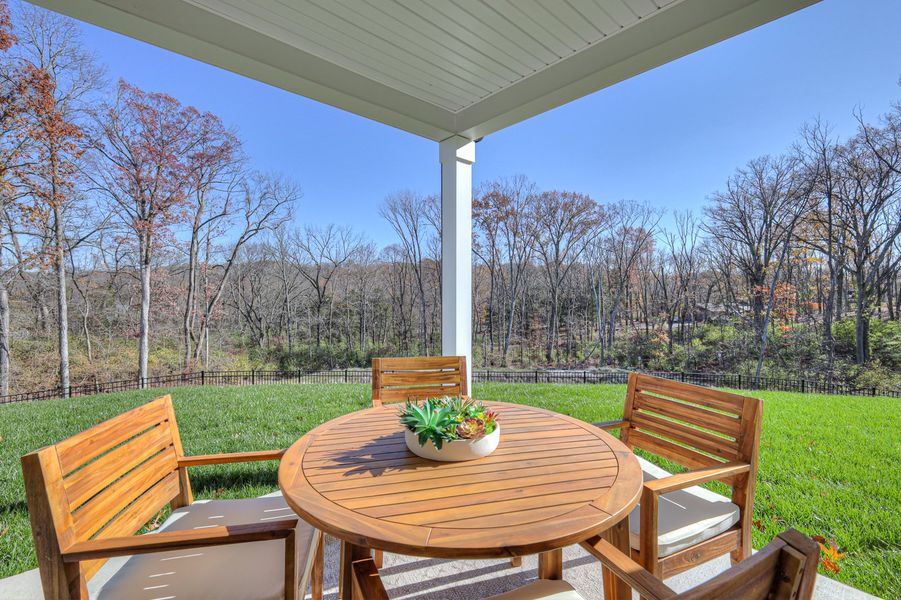 Spend summer nights on the back-covered patio. Spend summer nights on the back-covered patio.