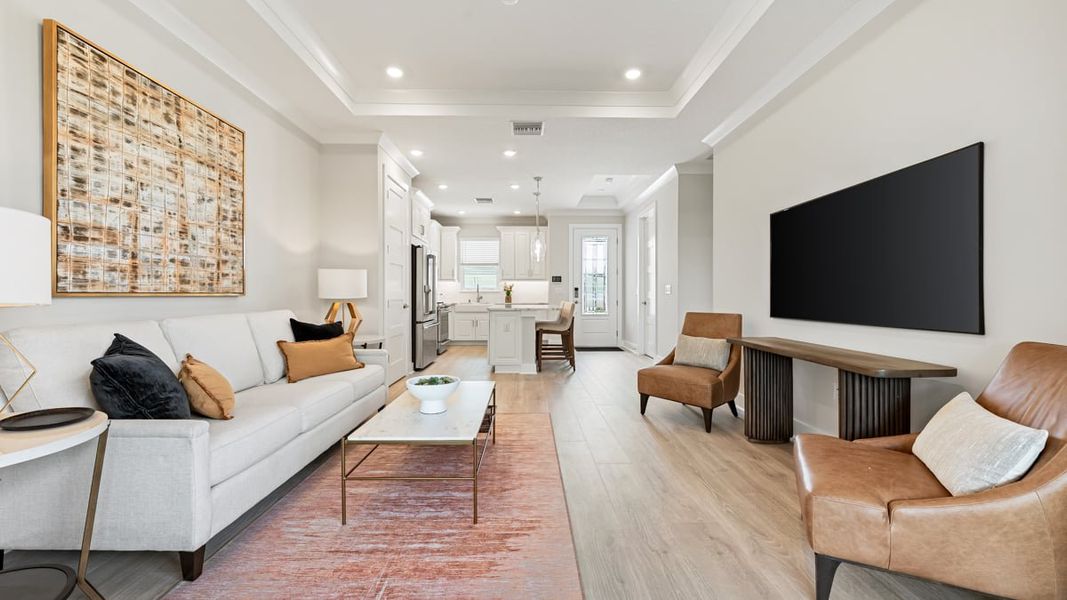 Furnished interior in a model home at Esplanade at Azario Lakewood Ranch in Lakewood Ranch (Image 104).