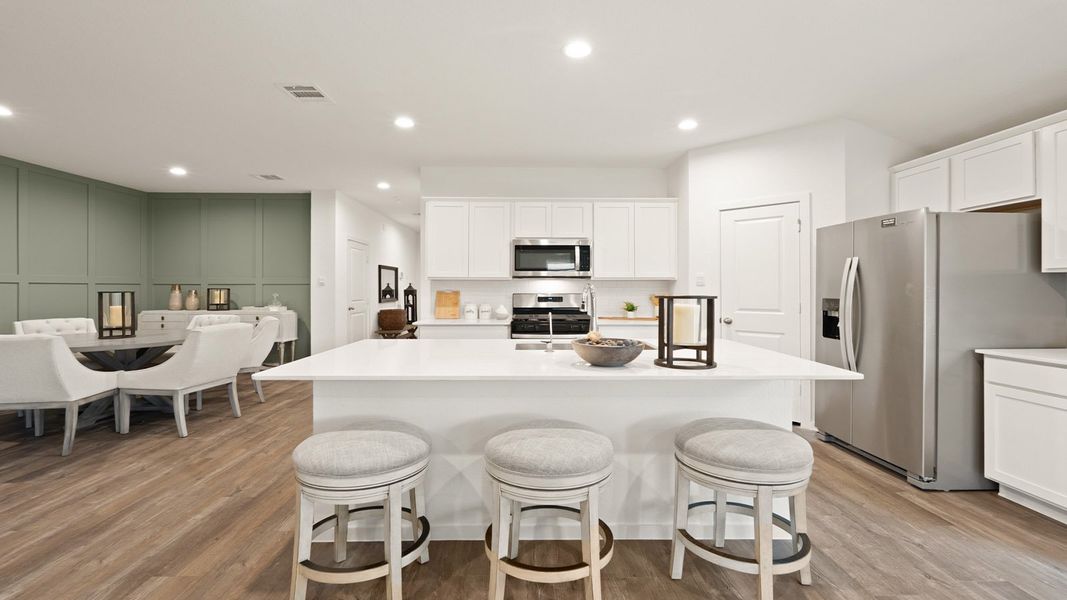 Furnished interior in a model home at Sunterra in Katy (Image 22).