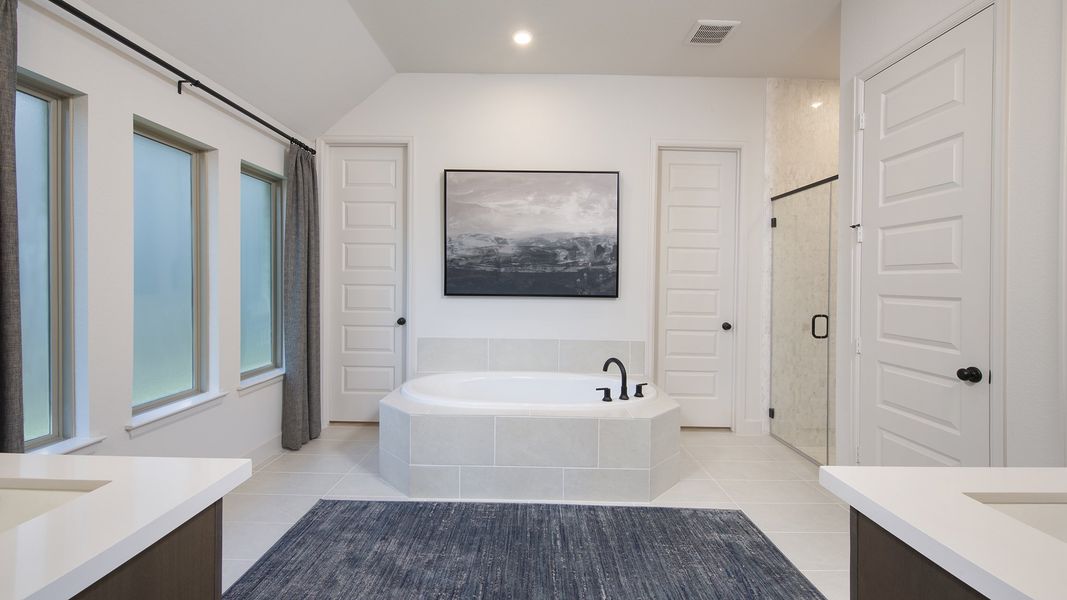 Furnished interior in a model home at Two Step Farm 50' in Montgomery (Image 12). Furnished interior in a model home at Two Step Farm 50' in Montgomery (Image 12).