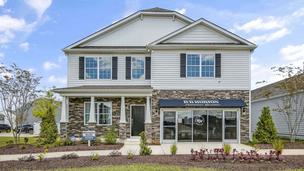 Front exterior of a home in the The Reserve at Prestleigh community, located in Wake Forest, NC (Image 6).