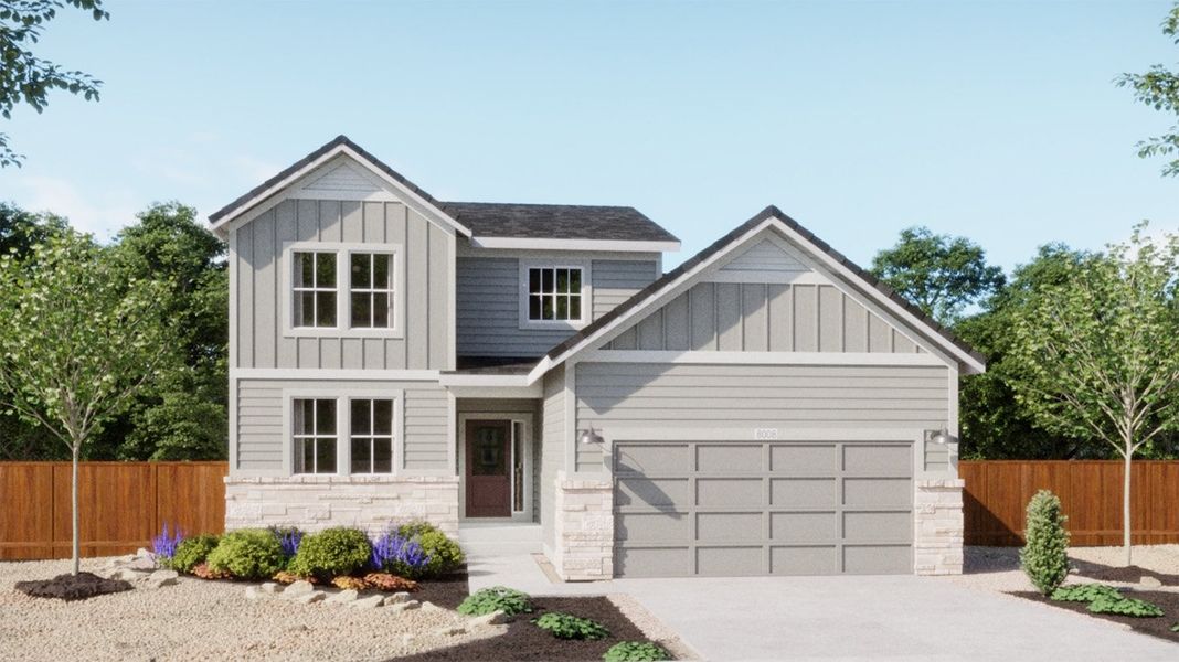 Front exterior of a home in the The Legacy Collection at Talon Pointe community, located in Thornton, CO (Image 11).