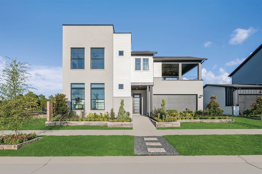 Front exterior of a home in the Easthaven at Bridgeland Central - Vision Collection community, located in Cypress, TX (Image 4).