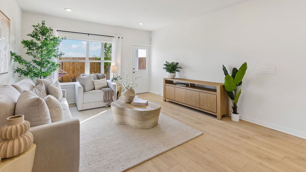 Furnished interior in a model home at Frontier in Mustang Ridge (Image 39).