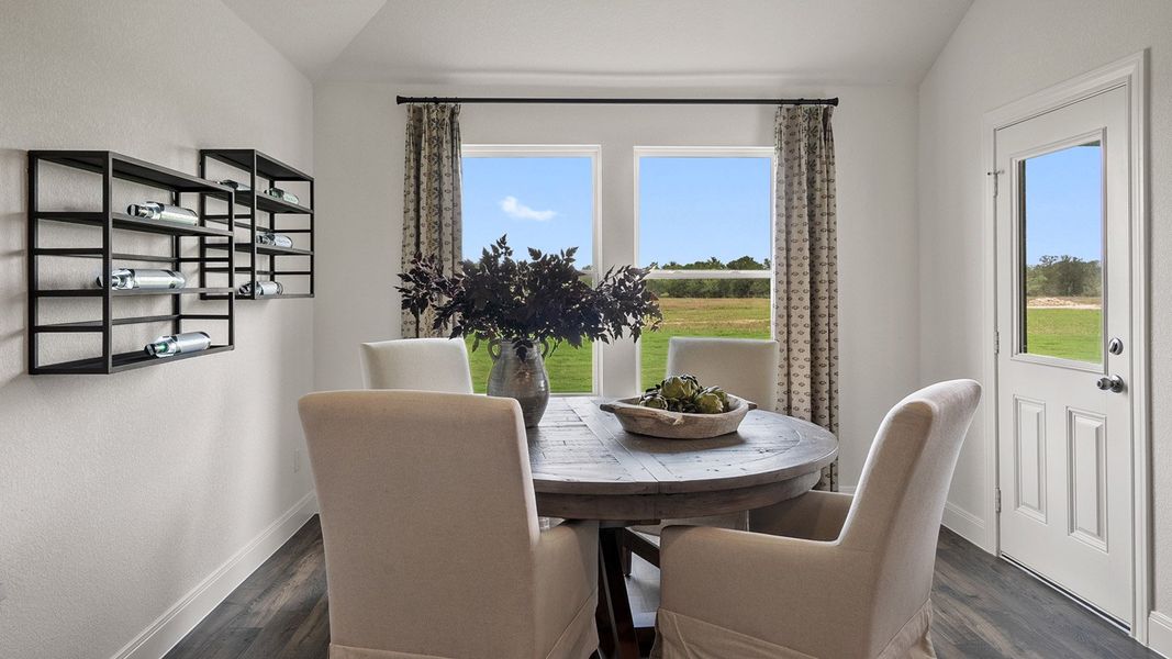 Furnished interior in a model home at Railhead in Cedar Creek (Image 17).