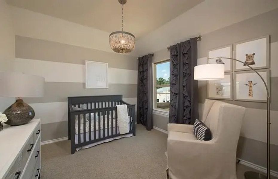Furnished interior in a model home at The Overlook at Creekside in New Braunfels (Image 35).