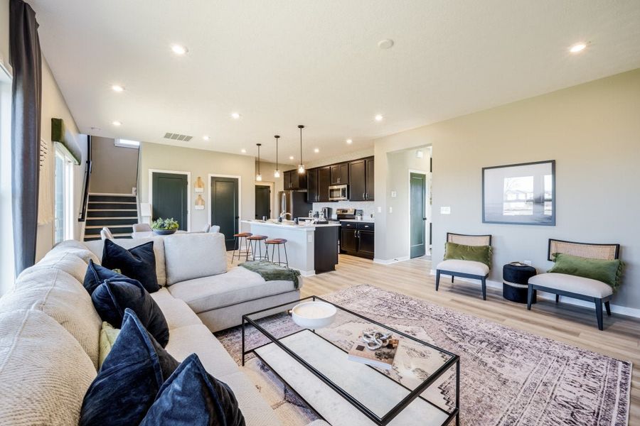 Furnished interior in a model home at Three Rivers in Rome (Image 27).