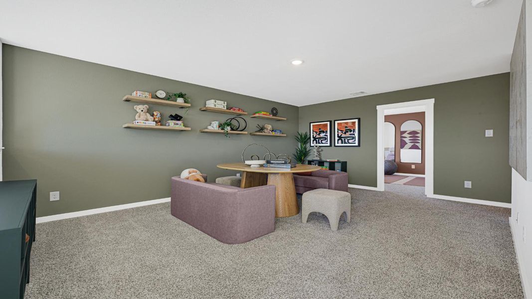 Furnished interior in a model home at Westward Pointe in Sealy (Image 25).