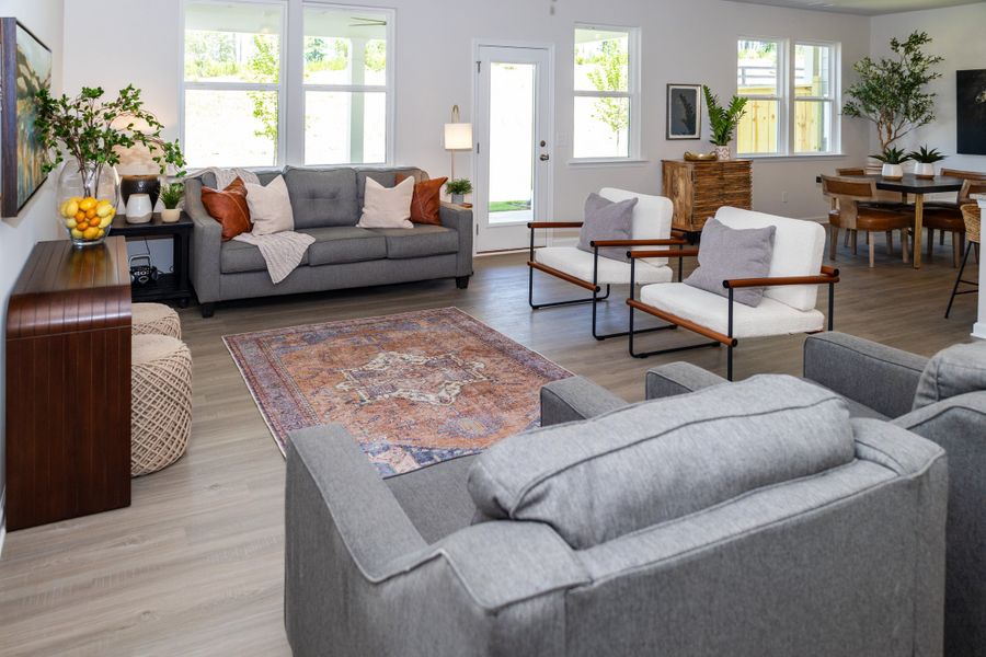 Furnished interior in a model home at The Retreat at Browns Ridge in Newnan (Image 5).