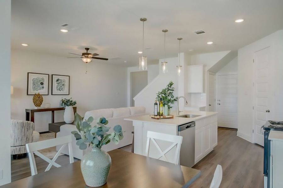 Furnished interior in a model home at Avery Centre in Round Rock (Image 12).