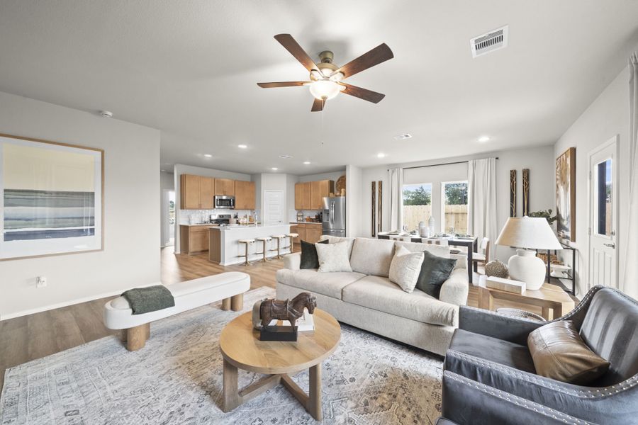 Furnished interior in a model home at Mustang Meadows in Waller (Image 8). Furnished interior in a model home at Mustang Meadows in Waller (Image 8).