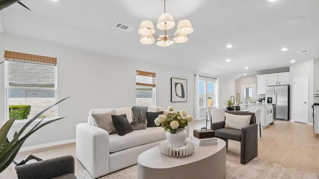 Furnished interior in a model home at Carillon in Manor (Image 8). Furnished interior in a model home at Carillon in Manor (Image 8).