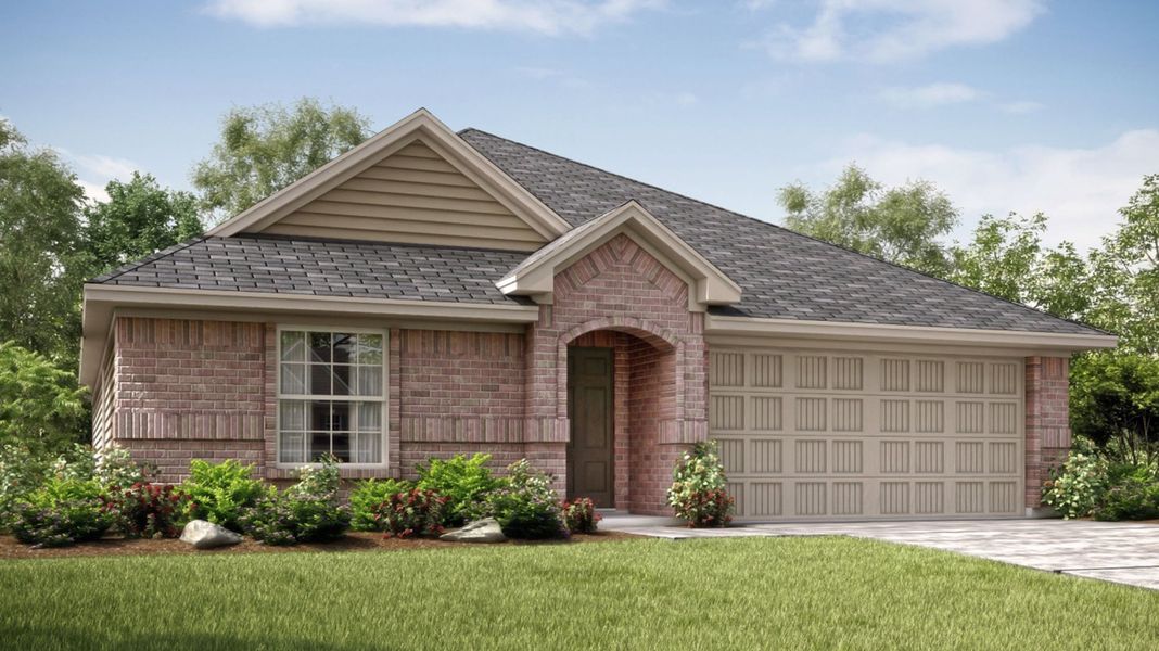 Front exterior of a home in the Trinity Crossing: Classic Collection community, located in Forney, TX (Image 8).