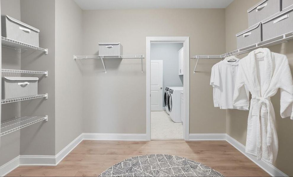 Furnished interior in a model home at Carrington in Stanley (Image 49).