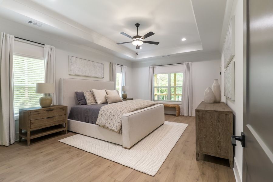 Furnished interior in a model home at St. Regis in Oxford (Image 17).