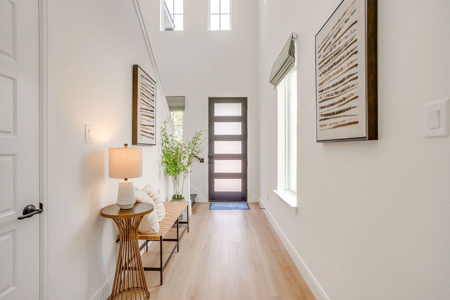 Furnished interior in a model home at Creekside in Royse City (Image 7).