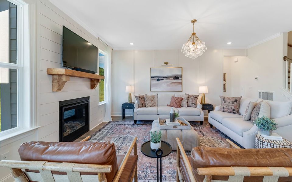 Furnished interior in a model home at The Retreat at Norman Farm in Hendersonville (Image 23).