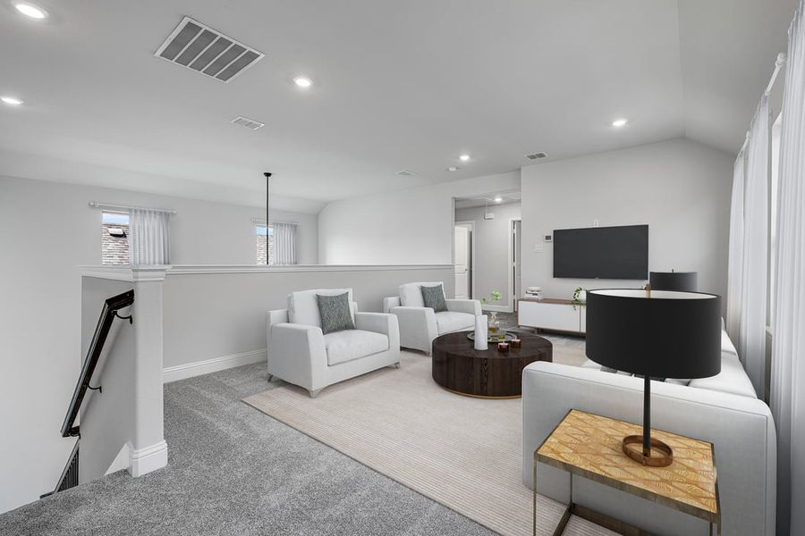 Furnished interior in a model home at The Ranch at Uptown Celina 40s in Celina (Image 29).