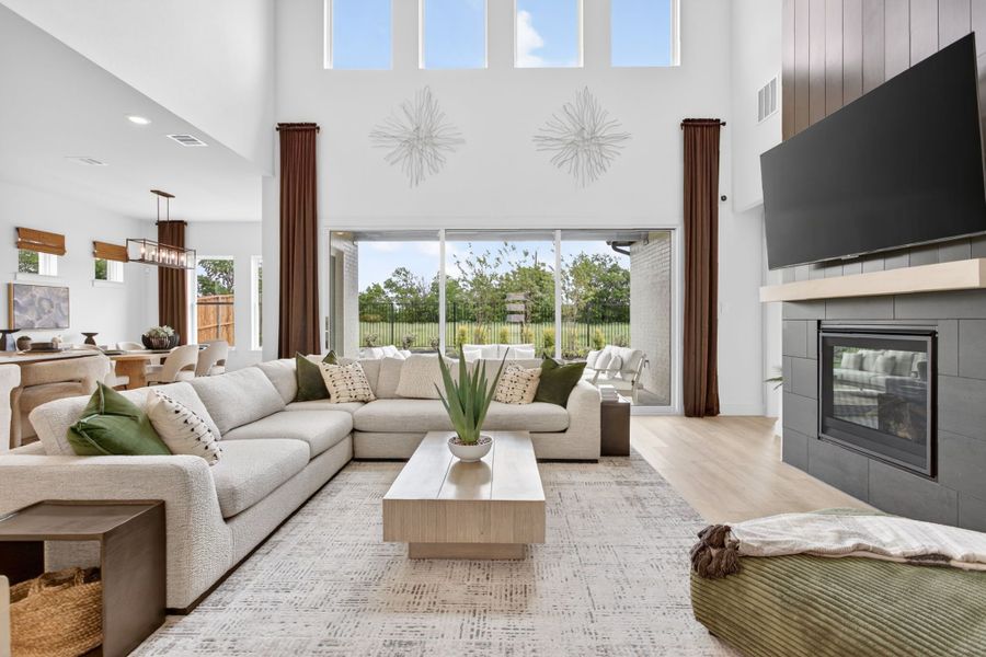 Furnished interior in a model home at Wildflower Ranch in Fort Worth (Image 60).