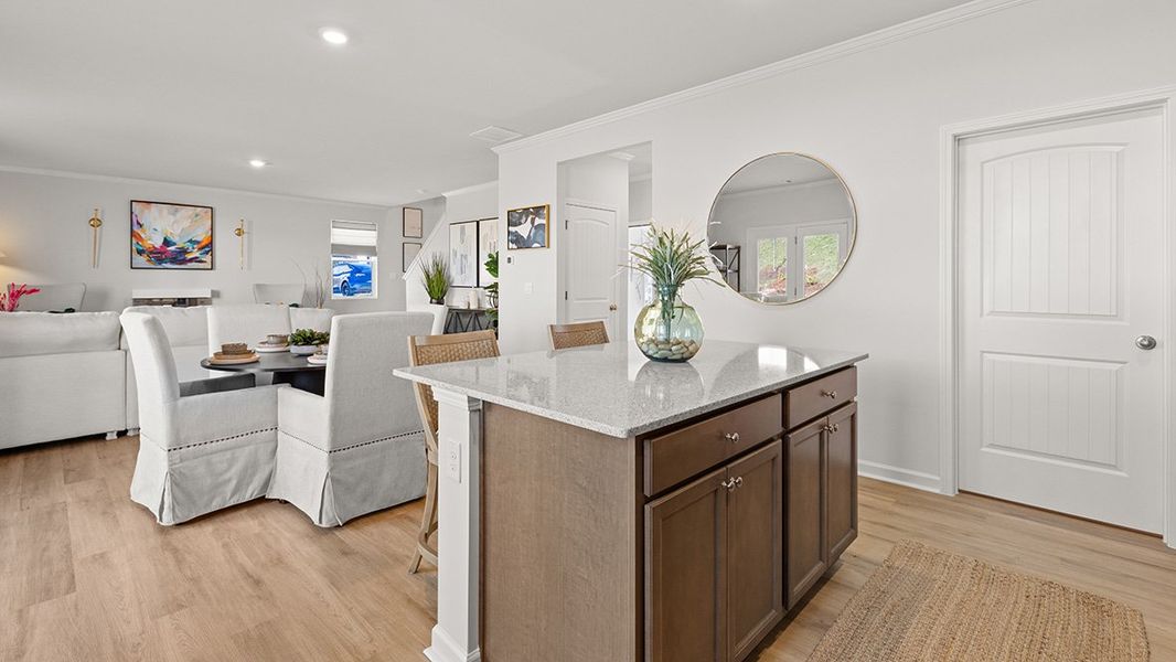 Furnished interior in a model home at Hamptons at Riverwood South in Dallas (Image 8).