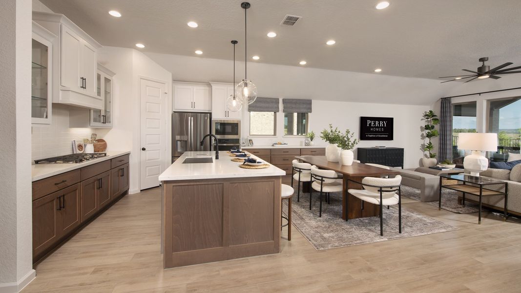 Furnished interior in a model home at Haby Hill 50' in San Antonio (Image 5). Furnished interior in a model home at Haby Hill 50' in San Antonio (Image 5).