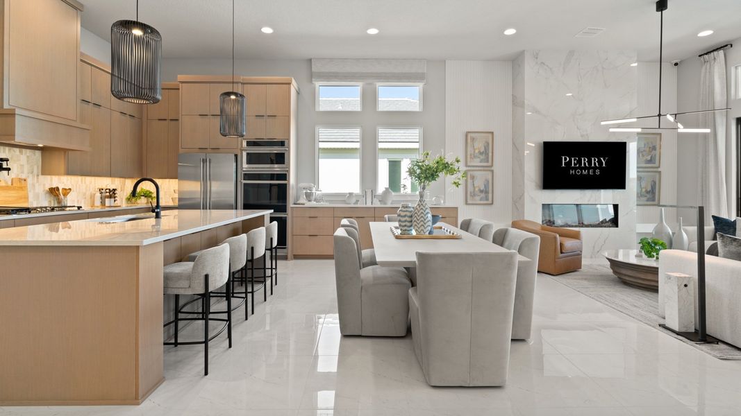 Furnished interior in a model home at Glynlea Country Club 60' in Port St. Lucie (Image 9).