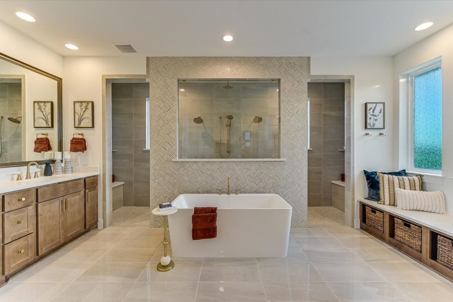 Furnished interior in a model home at Scofield Farms Estates in Georgetown (Image 38).