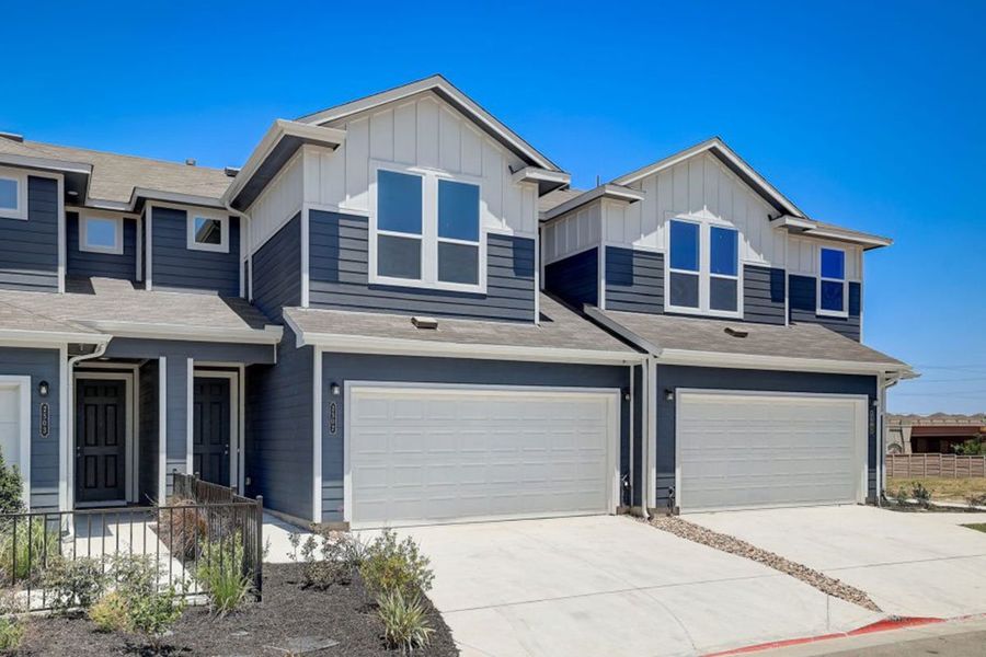 Front exterior of a home in the Center 45 community, located in Round Rock, TX (Image 1). Front exterior of a home in the Center 45 community, located in Round Rock, TX (Image 1).