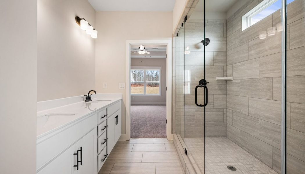 Furnished interior in a model home at Garland Meadows in Cartersville (Image 24).