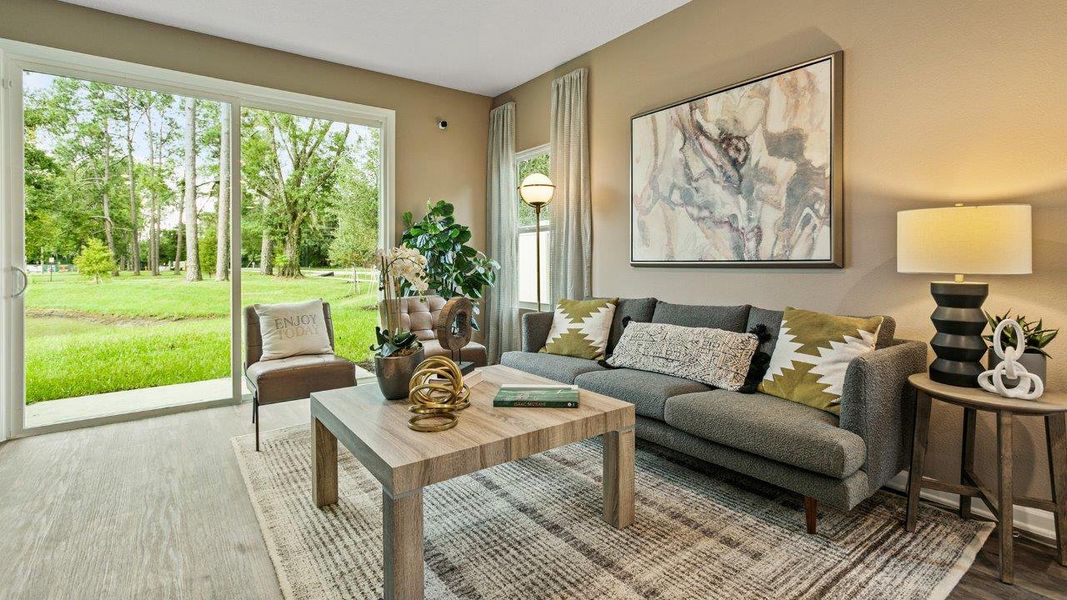 Furnished interior in a model home at Old Kings Trail in Jacksonville (Image 8). Furnished interior in a model home at Old Kings Trail in Jacksonville (Image 8).