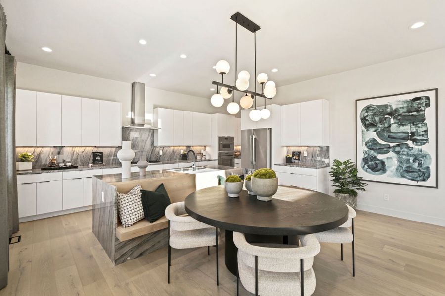Furnished interior in a model home at Festival at RainDance in Windsor (Image 29).