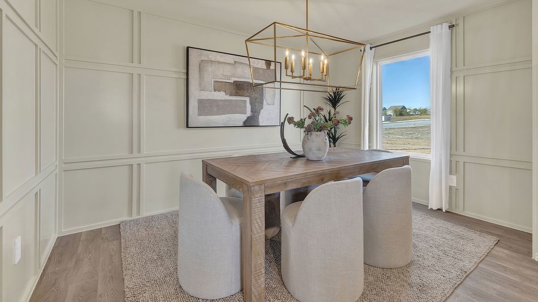 Furnished interior in a model home at Sunset Oaks in Maxwell (Image 28).