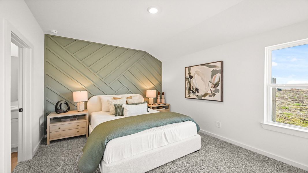 Furnished interior in a model home at Riverside Estates in Mont Belvieu (Image 28).