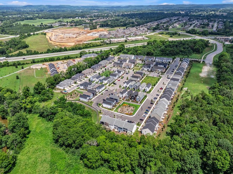 Aerial view of the Oxford Station community in Gallatin, TN, showing layout and nearby surroundings (Image 25).