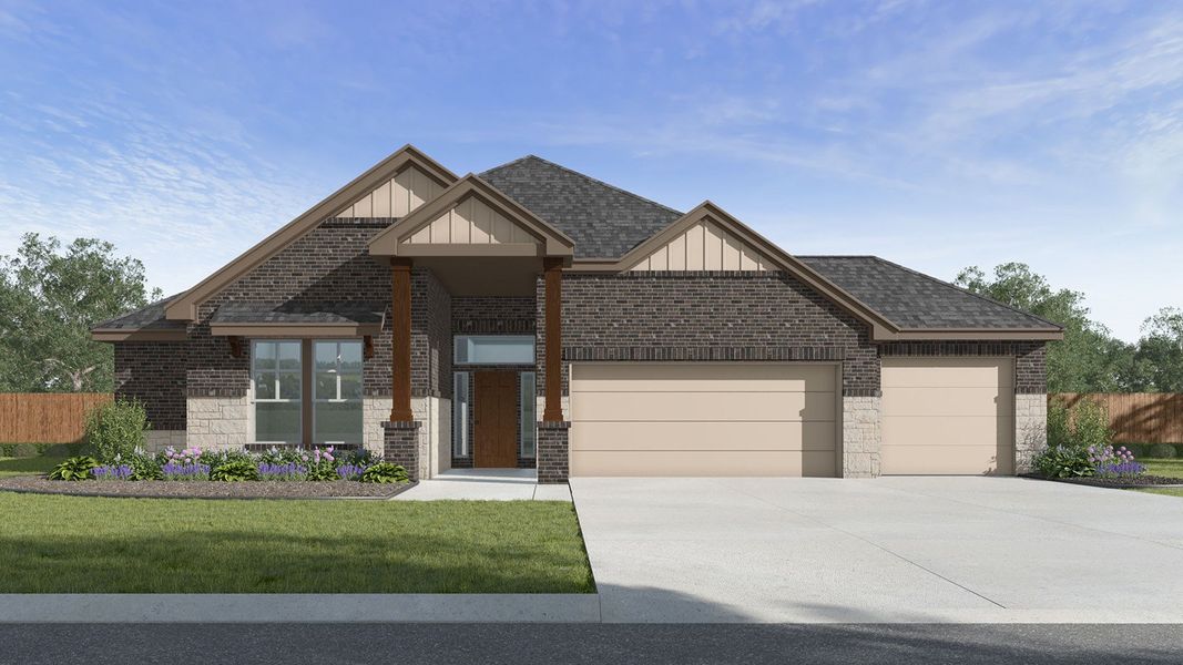 Front exterior of a home in the The Woods community, located in Lumberton, TX (Image 1). Front exterior of a home in the The Woods community, located in Lumberton, TX (Image 1).