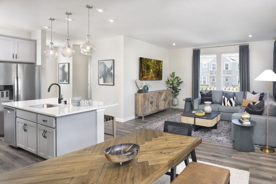 Furnished interior in a model home at Northfield Crossing in Charlotte (Image 21). Furnished interior in a model home at Northfield Crossing in Charlotte (Image 21).