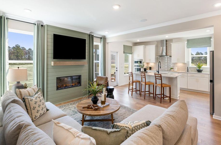 Furnished interior in a model home at The Groves of Berkeley in Moncks Corner (Image 7).