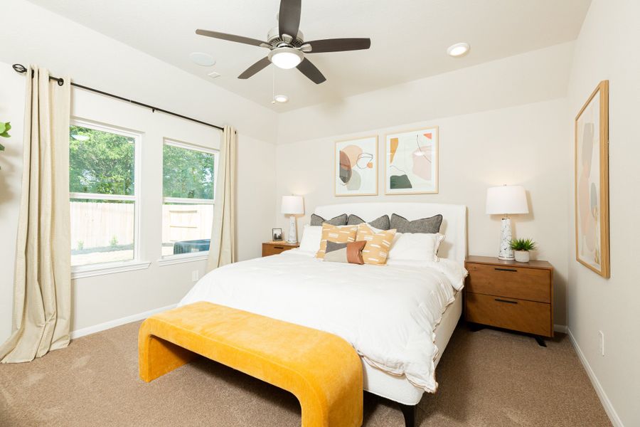 Furnished interior in a model home at Sorella in Tomball (Image 12).