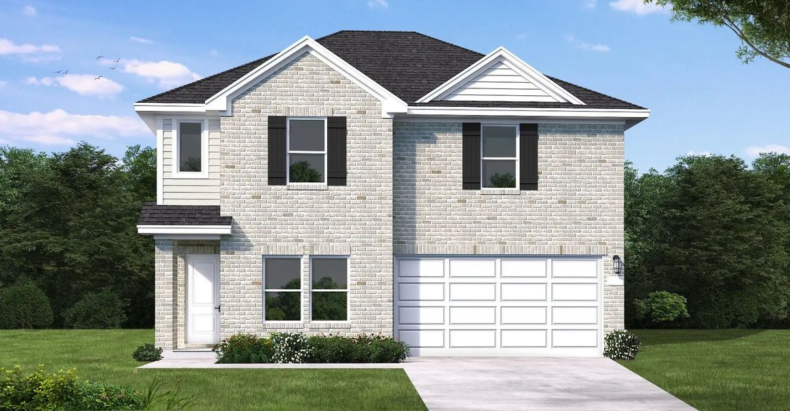 Front exterior of a home in the Briarwood 45' community, located in Elgin, TX (Image 3).