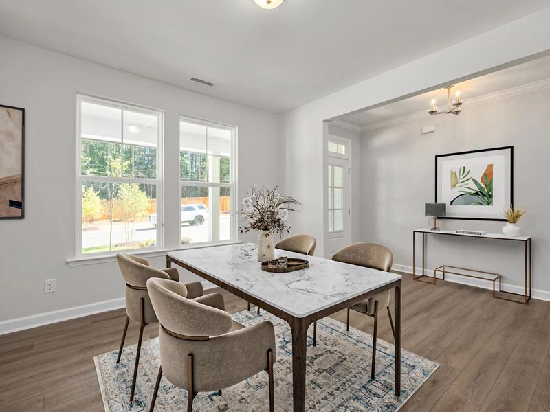 Furnished interior in a model home at Ashland in New Hill (Image 36). Furnished interior in a model home at Ashland in New Hill (Image 36).
