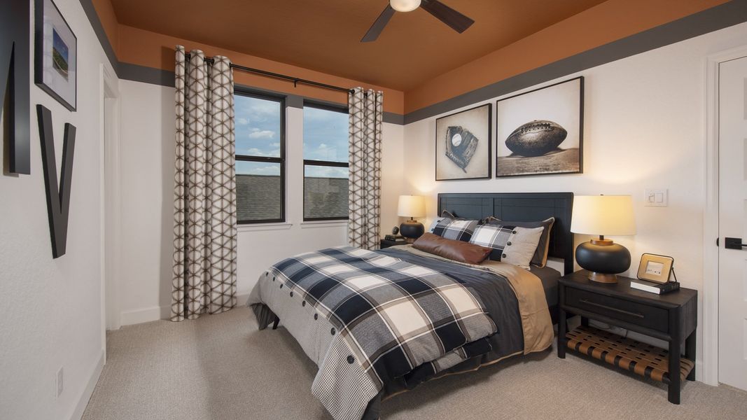 Furnished interior in a model home at Haby Hill 60' in San Antonio (Image 17). Furnished interior in a model home at Haby Hill 60' in San Antonio (Image 17).