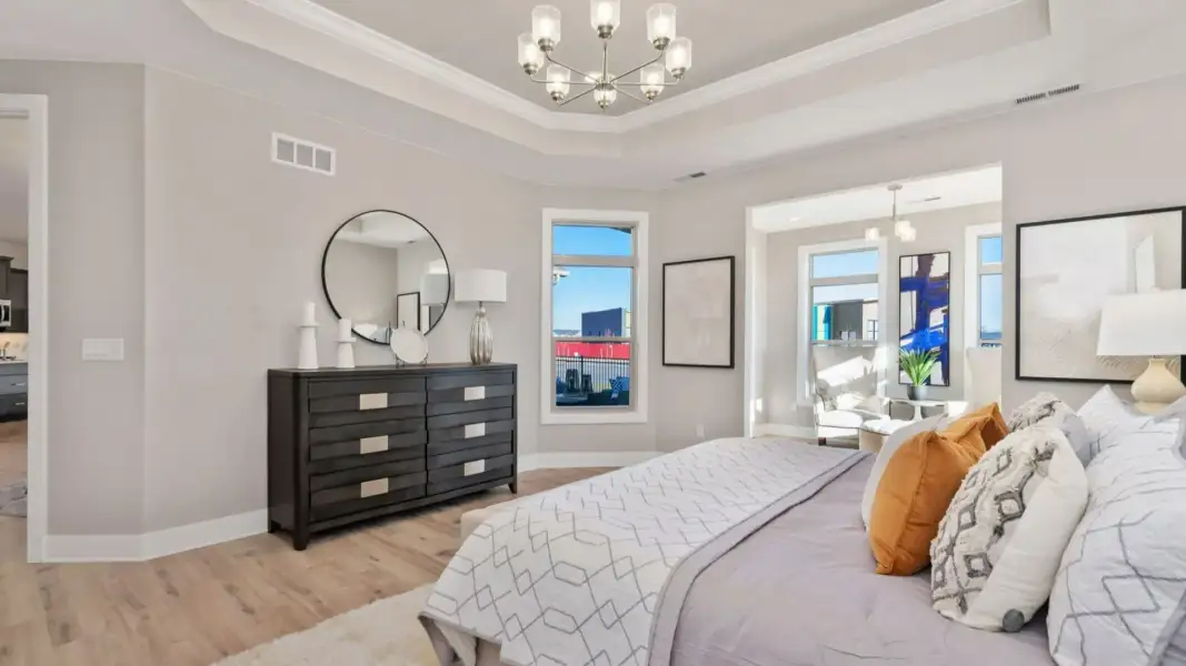 Furnished interior in a model home at The Courtyards at Lupton Village in Fort Lupton (Image 4).