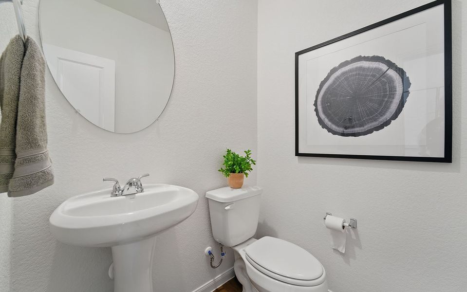 Furnished interior in a model home at Windrose Green in Angleton (Image 78).