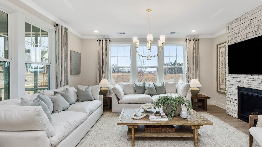 Furnished interior in a model home at Jasper Landing in Four Oaks (Image 44).