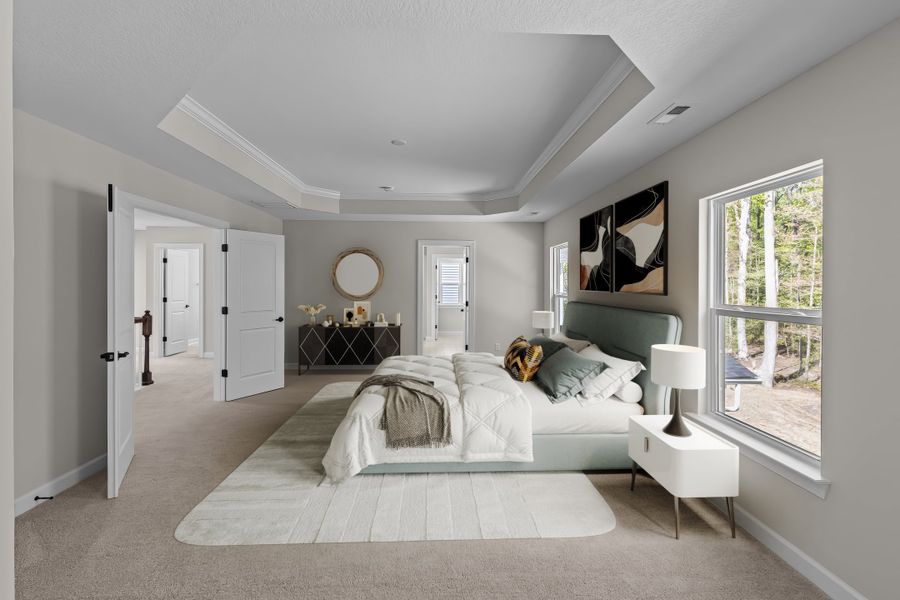 Furnished interior in a model home at The Farm at Neill's Creek in Lillington (Image 9).